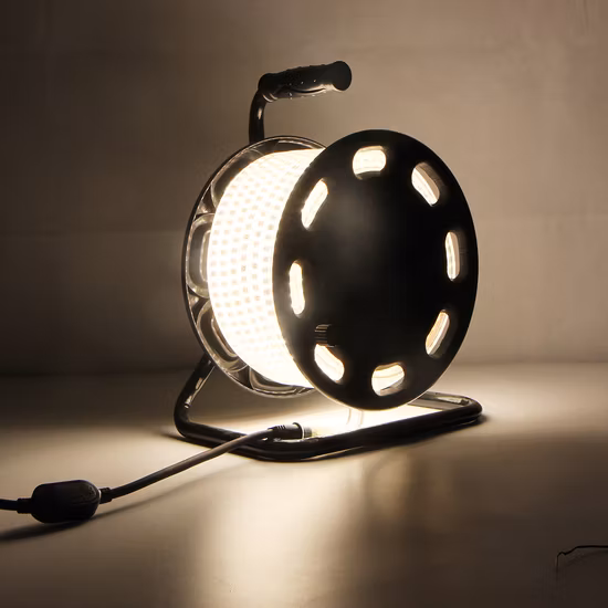 AC230V AC100V AC110V Светодиодная полоса освещения для строительной площадки с подставкой Светодиодный рабочий свет безопасности Барабан для освещения доступа Свет ориентации